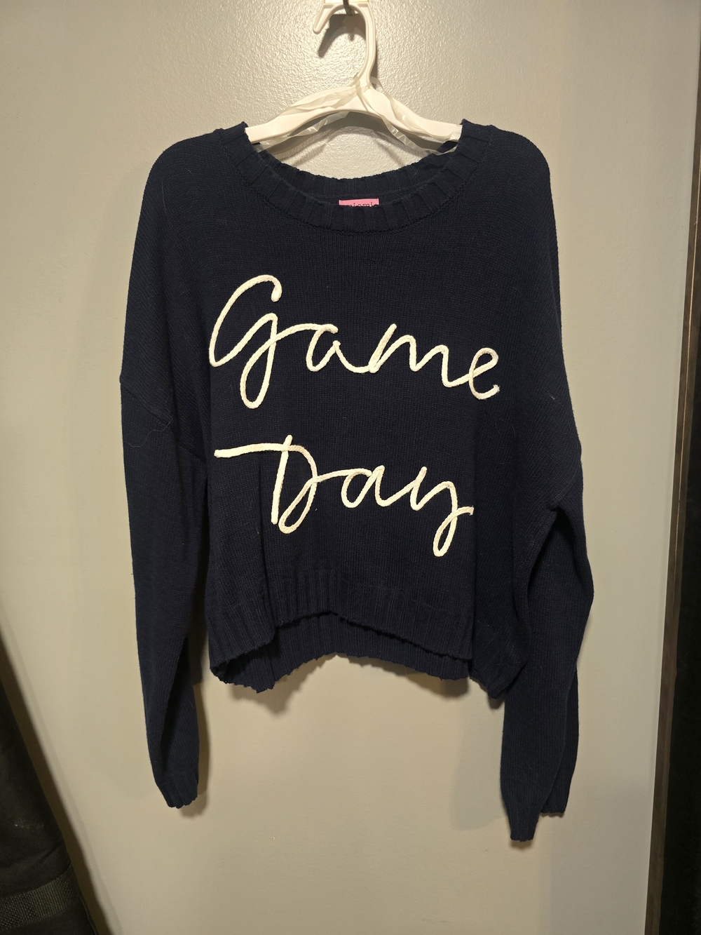 Navy 'Game Day' Crewneck Sweater